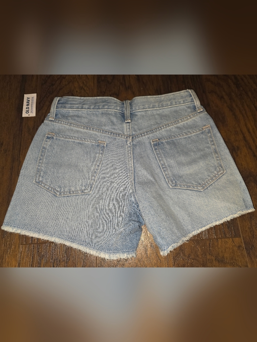 Old Navy Light Blue Distressed Denim Cutoff Shorts - Picture 6 of 6